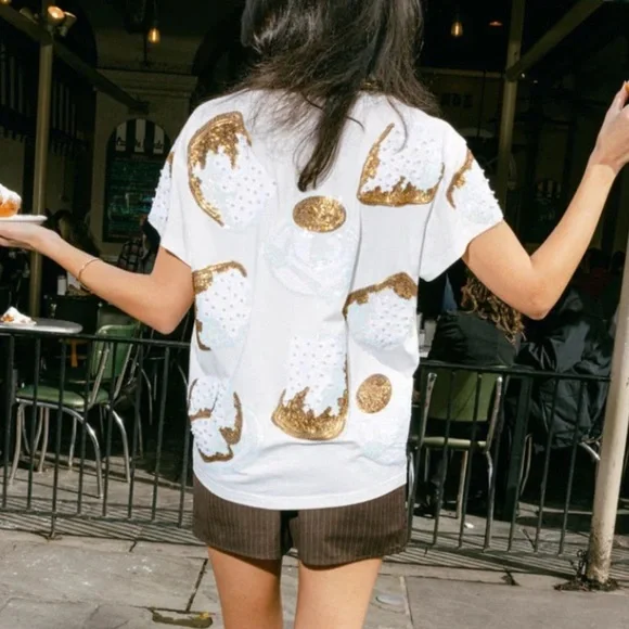 Queen Of Sparkles Beignet and Coffee Tee - Picture 6 of 6